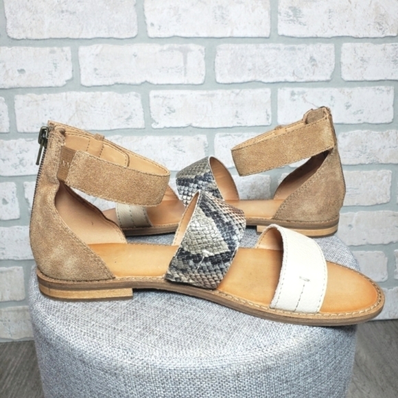 FRYE & CO. EVIE 2 Band Sandal Flats Size 7 - Picture 4 of 12